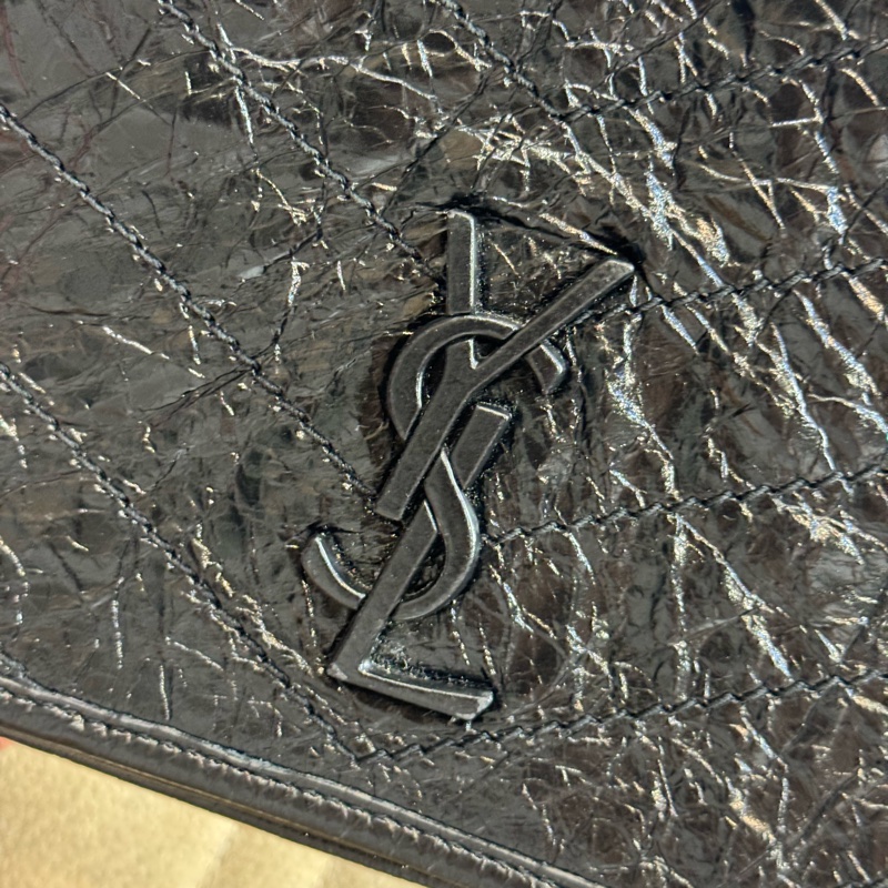 Saint Laurent (YSL) 黑色亮蠟牛皮mini Niki鏈包🖤近期新款-2