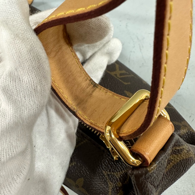 LV M43644 原花金釦胸口包 晶片款-18