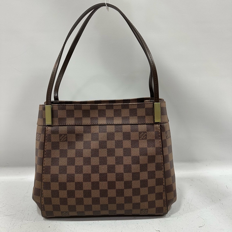 LV N41215 咖棋盤格金釦托特包-0