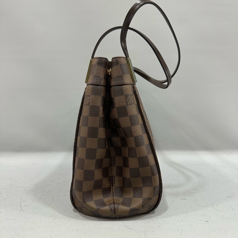 LV N41215 咖棋盤格金釦托特包-1