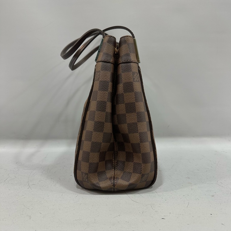 LV N41215 咖棋盤格金釦托特包-3