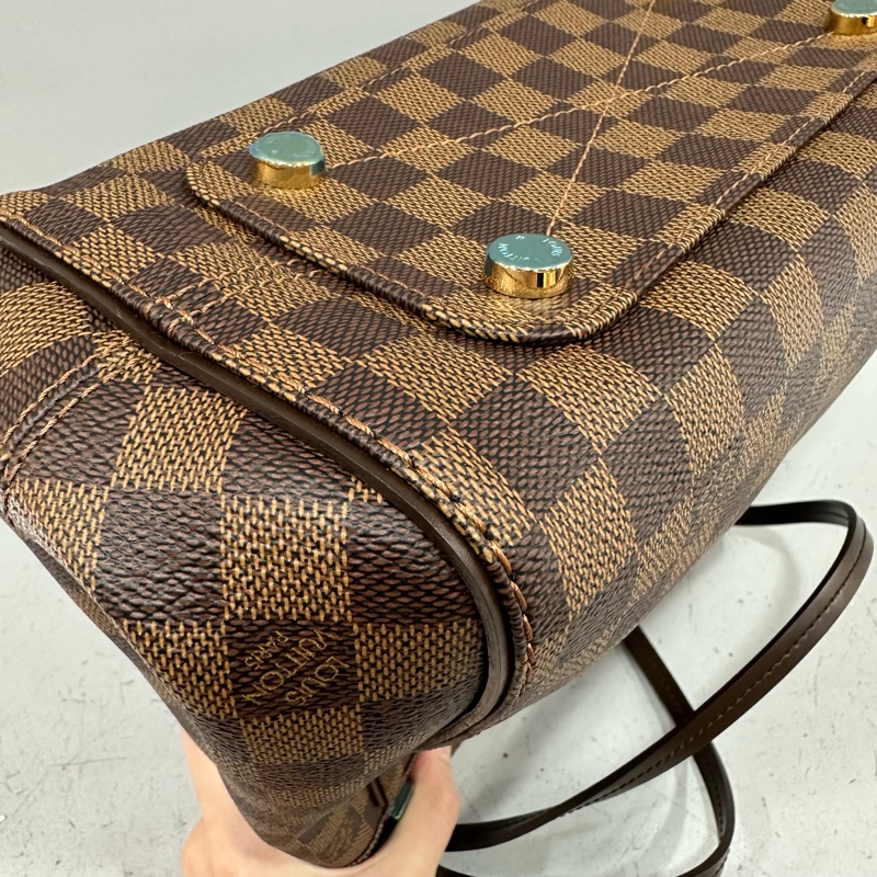 LV N41215 咖棋盤格金釦托特包-5