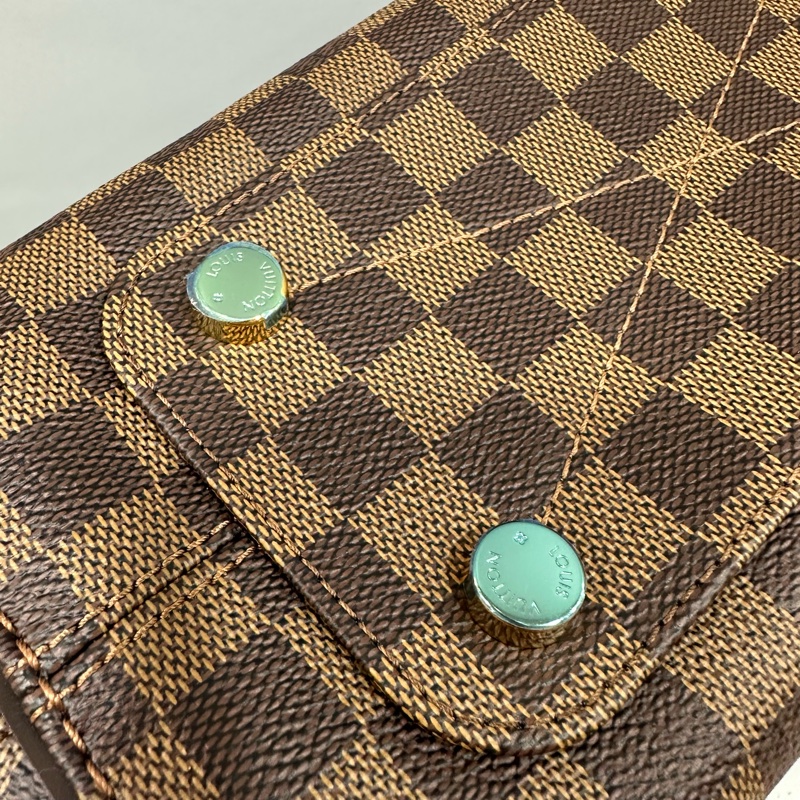 LV N41215 咖棋盤格金釦托特包-6