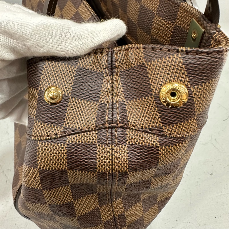 LV N41215 咖棋盤格金釦托特包-11