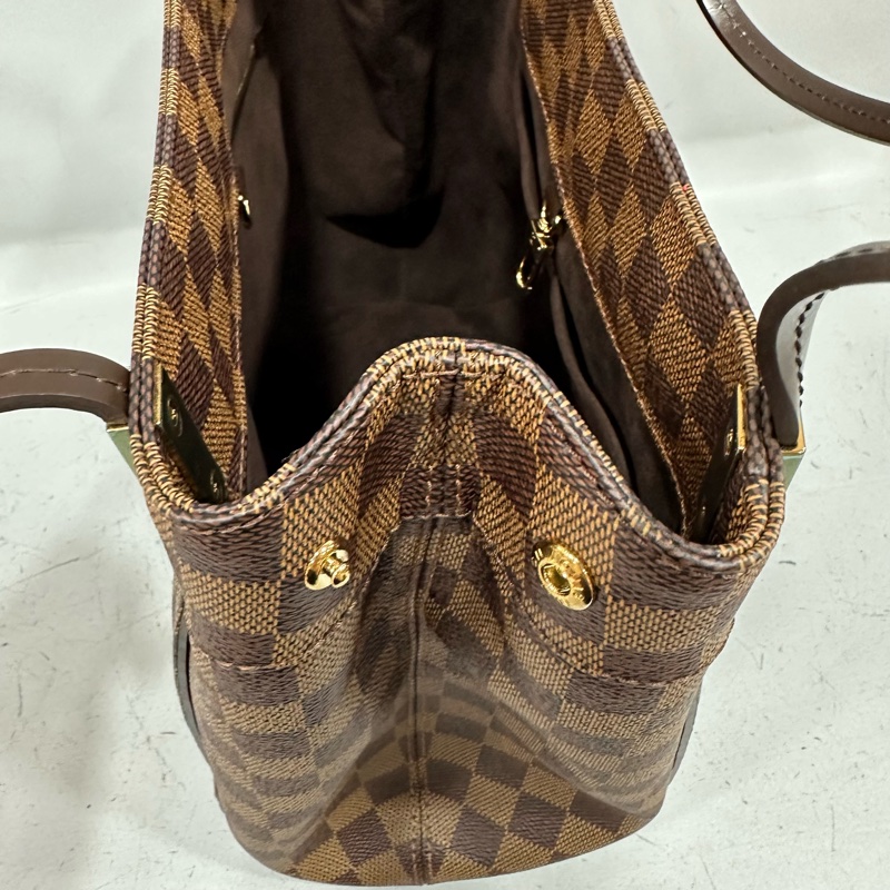 LV N41215 咖棋盤格金釦托特包-12