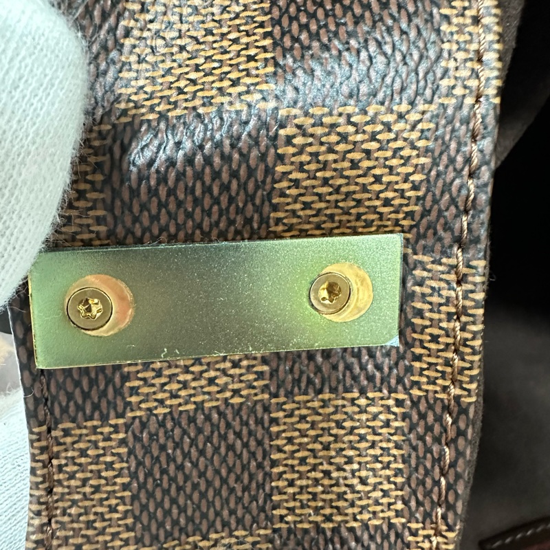 LV N41215 咖棋盤格金釦托特包-30