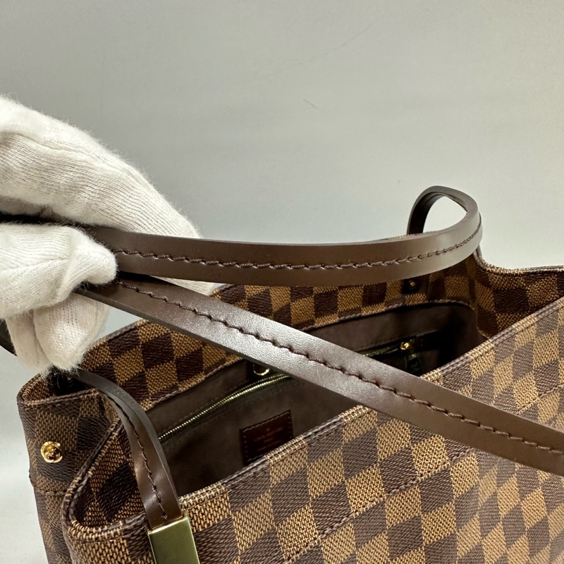 LV N41215 咖棋盤格金釦托特包-35