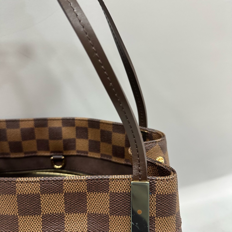 LV N41215 咖棋盤格金釦托特包-38