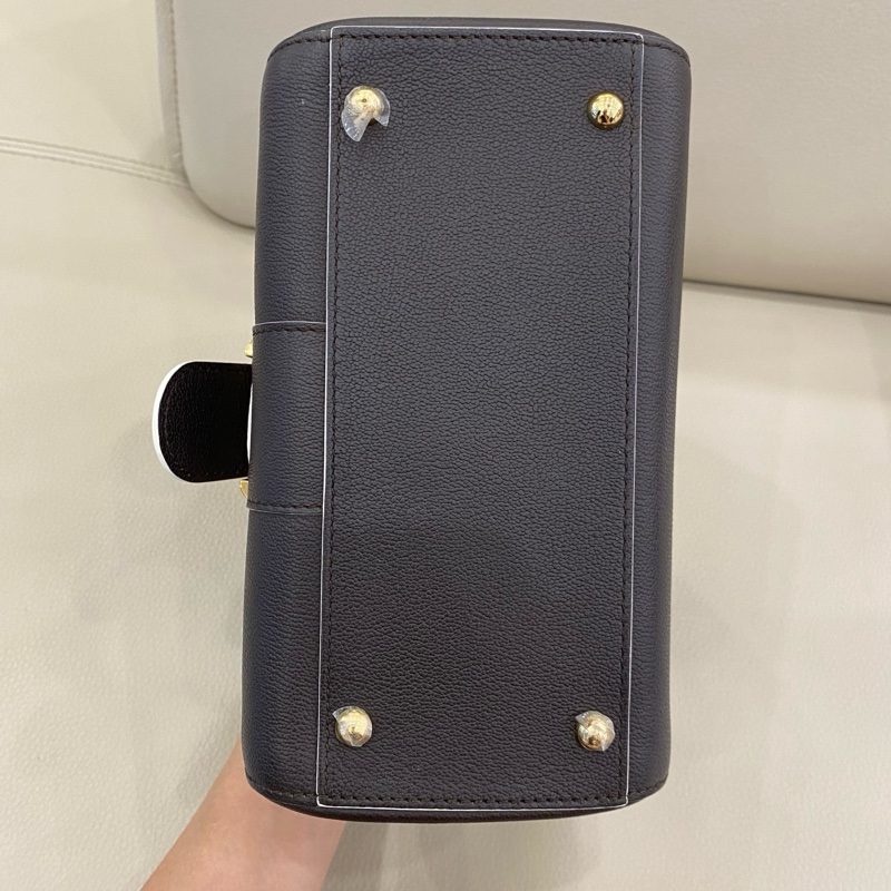 Delvaux Brillant mini 底長約20 巧克力色 有保卡和鏡子-5