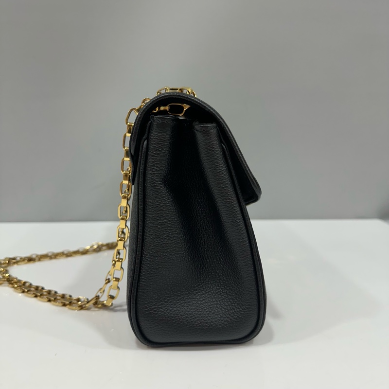 LV M48931 黑牛皮壓紋金釦GERMAIN 斜背包PM-3