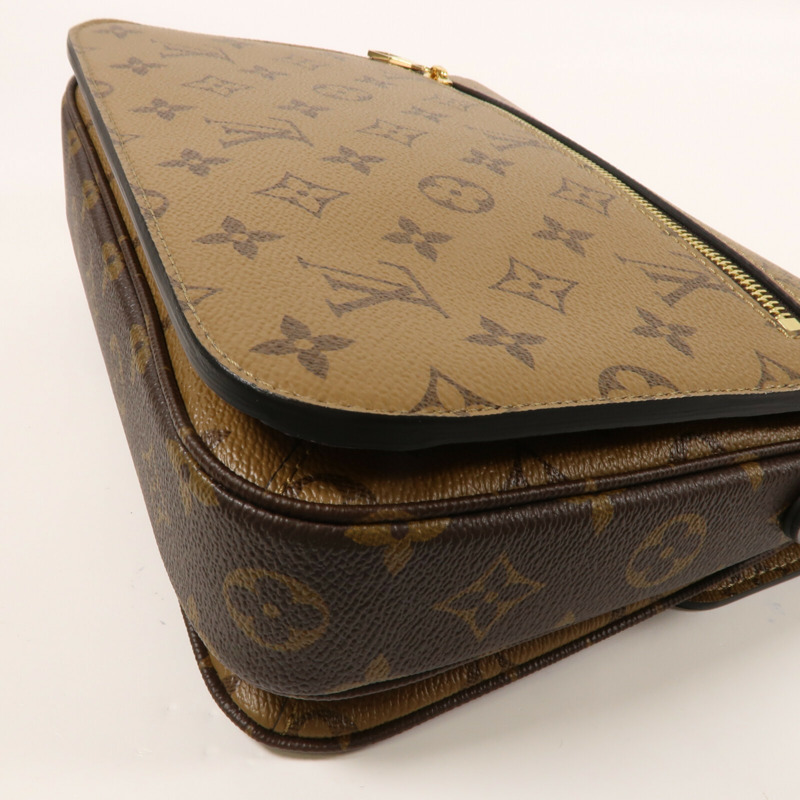 LOUIS VUITTON Monogram Reverse Pochette Metis金扣手挽肩背兩用袋-6