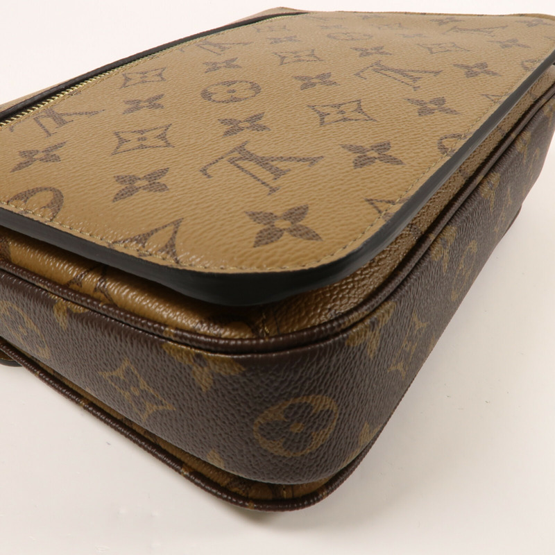 LOUIS VUITTON Monogram Reverse Pochette Metis金扣手挽肩背兩用袋-7