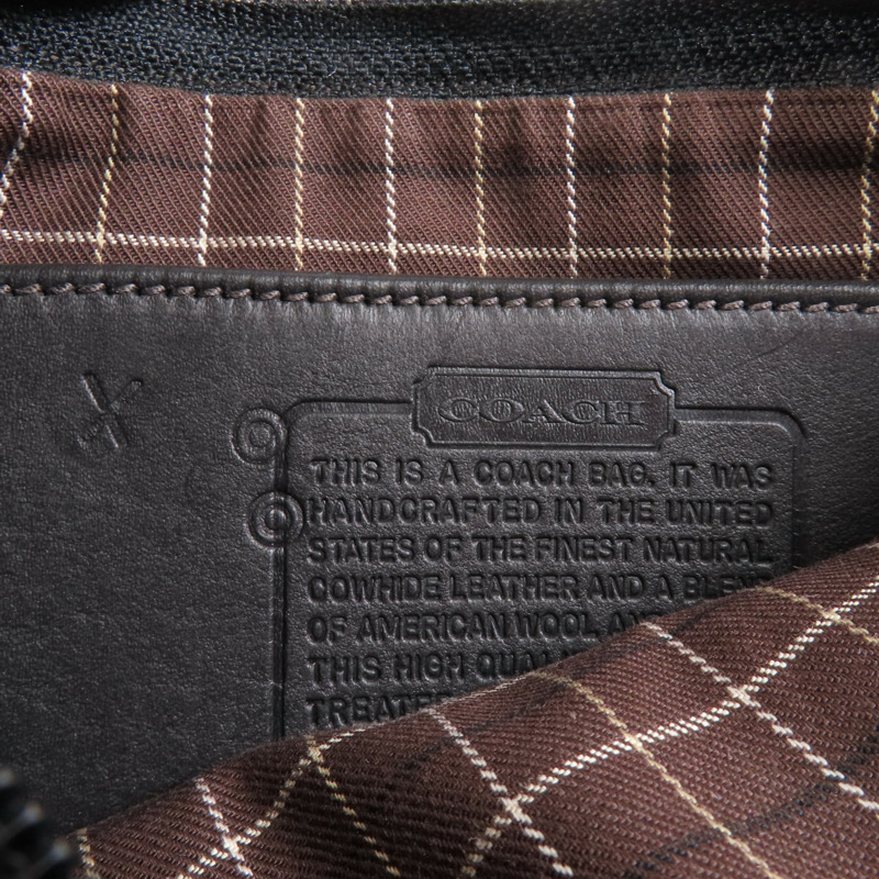 COACH 羊毛/牛皮皮革Hand Bag銀扣手挽袋-12