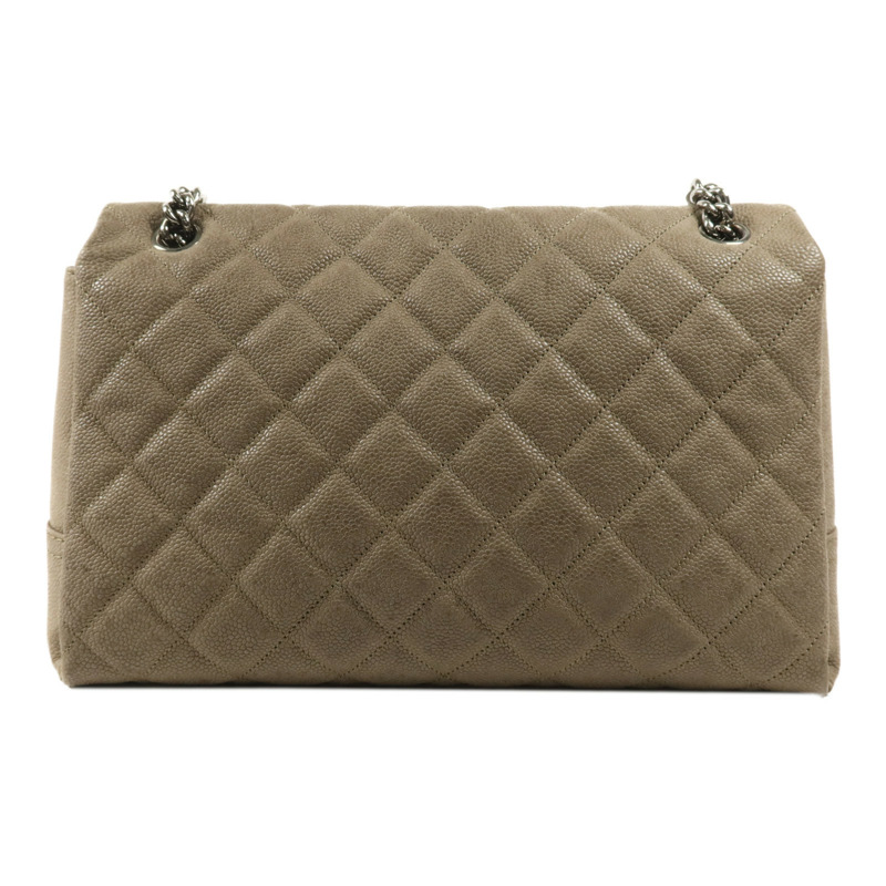 CHANEL 牛皮皮革Shoulder Bag銀扣肩背袋-1