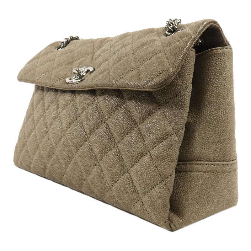 CHANEL 牛皮皮革Shoulder Bag銀扣肩背袋-2