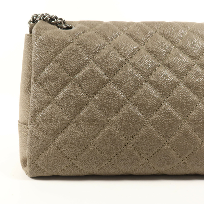 CHANEL 牛皮皮革Shoulder Bag銀扣肩背袋-21