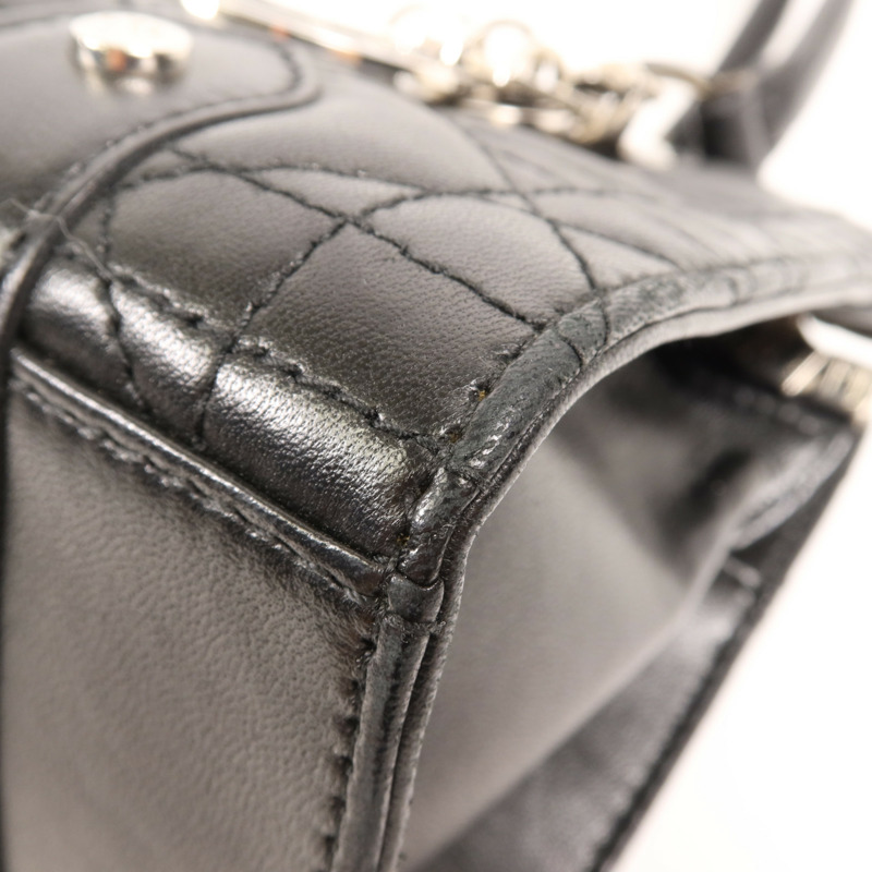 Dior 羊皮皮革Shoulder Bag銀扣肩背袋-8