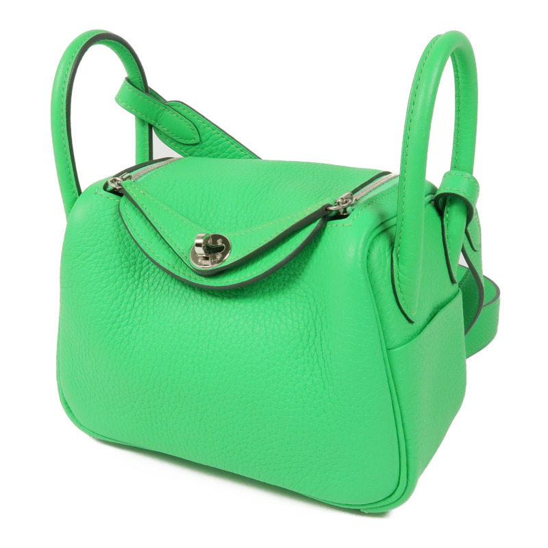 HERMES Clemence皮革Mini Lindy金扣手挽肩背兩用袋Veil Comic-2