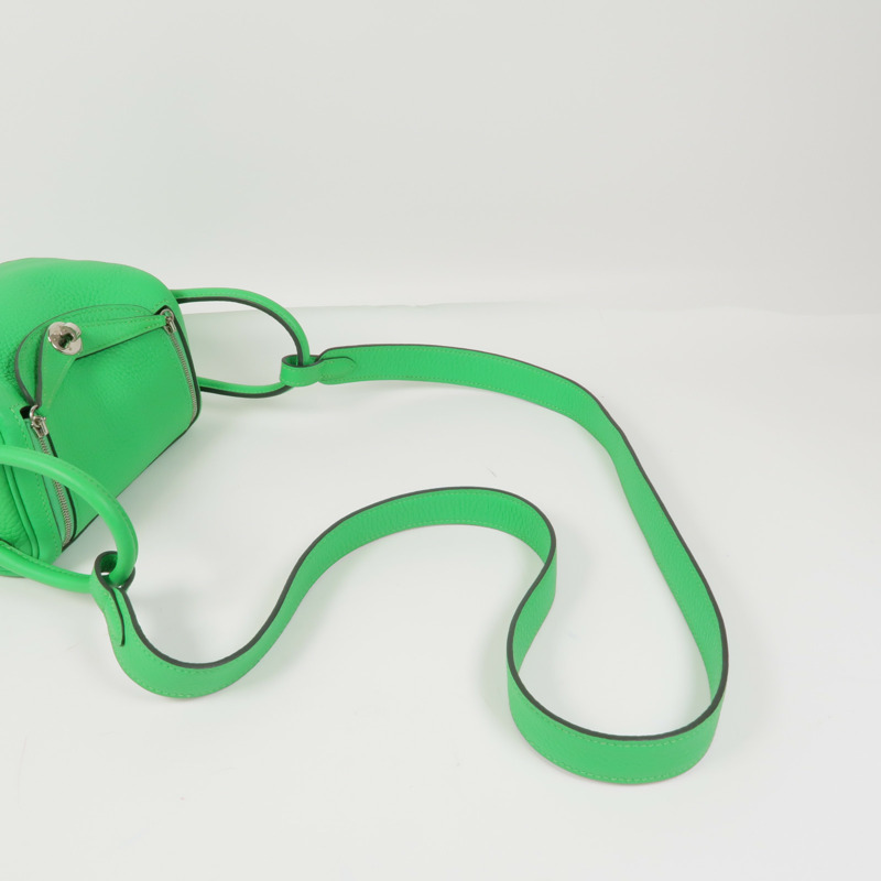 HERMES Clemence皮革Mini Lindy金扣手挽肩背兩用袋Veil Comic-8