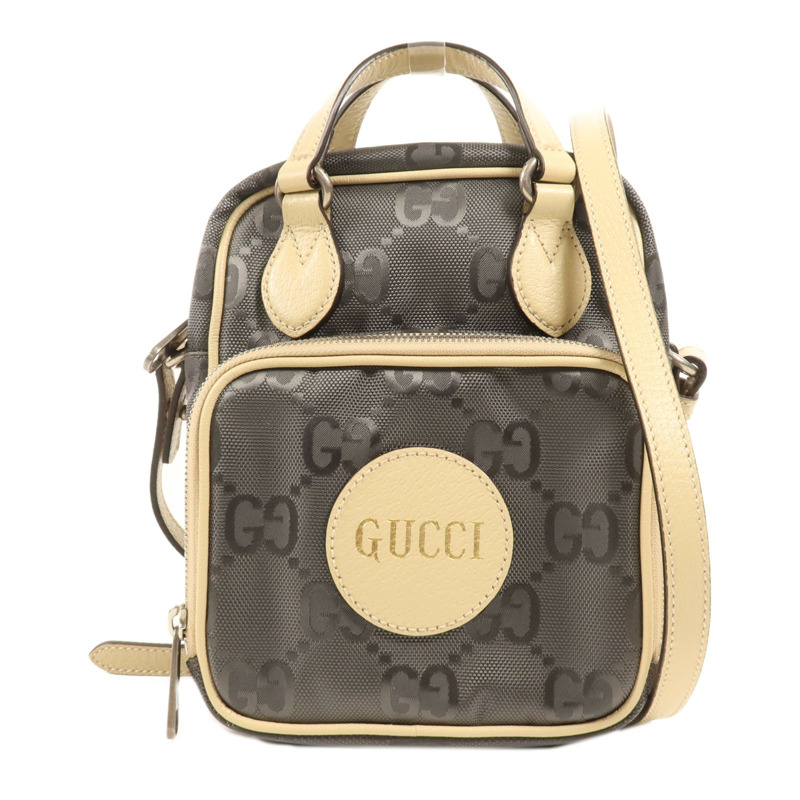 GUCCI 尼龍Shoulder Bag銀扣手挽肩背兩用袋-0