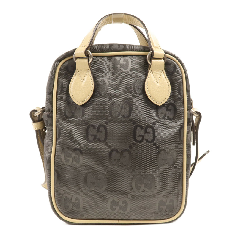 GUCCI 尼龍Shoulder Bag銀扣手挽肩背兩用袋-1