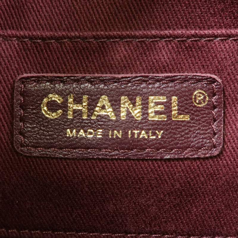 CHANEL 牛皮皮革Chain Shoulder Bag金扣鏈帶肩背袋-5
