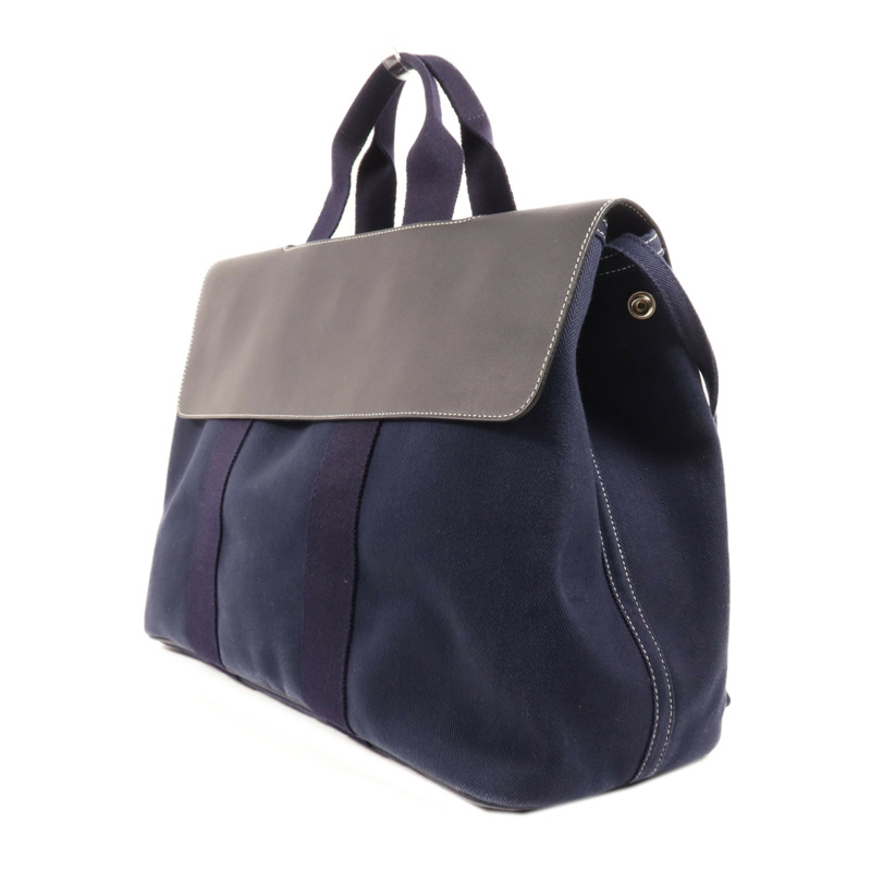 HERMES 帆布Valparaiso MM銀扣手挽袋-2