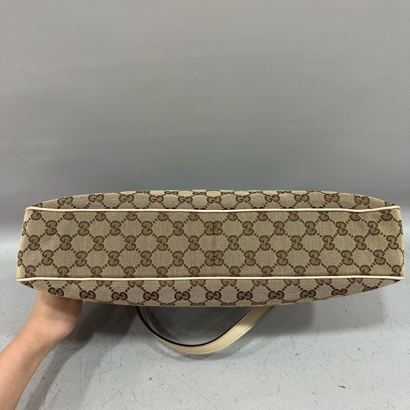 gucci 121023 老花pvc拼白皮肩背包 牛奶包-4