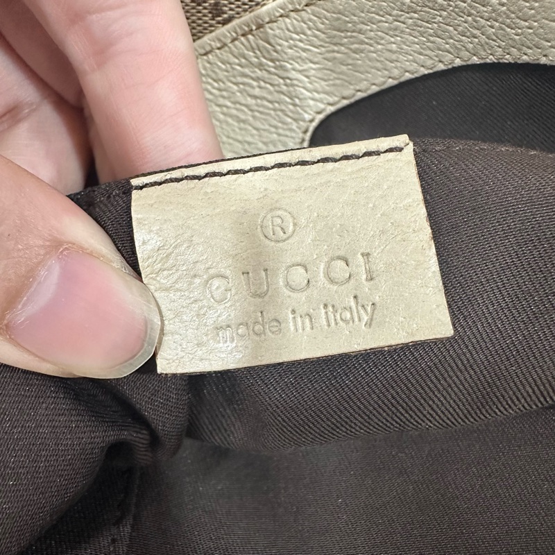 gucci 121023 老花pvc拼白皮肩背包 牛奶包-37