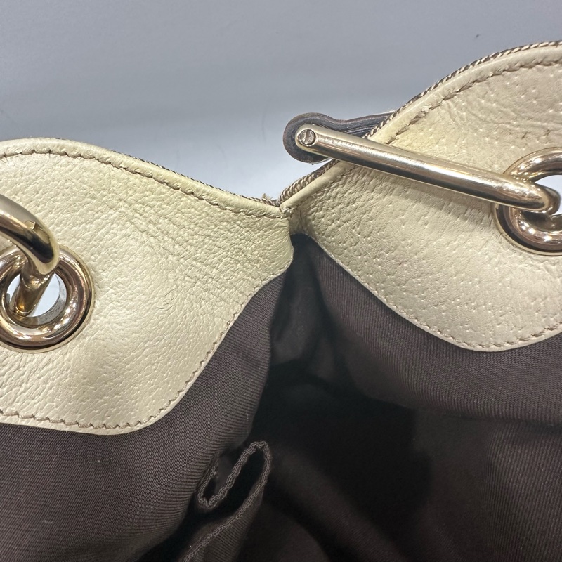 gucci 121023 老花pvc拼白皮肩背包 牛奶包-43