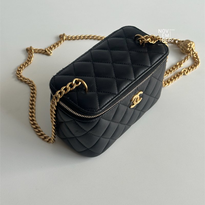 99新🆕 可調節 Chanel 香奈兒 山茶花調節釦 長盒子 斜背包-4