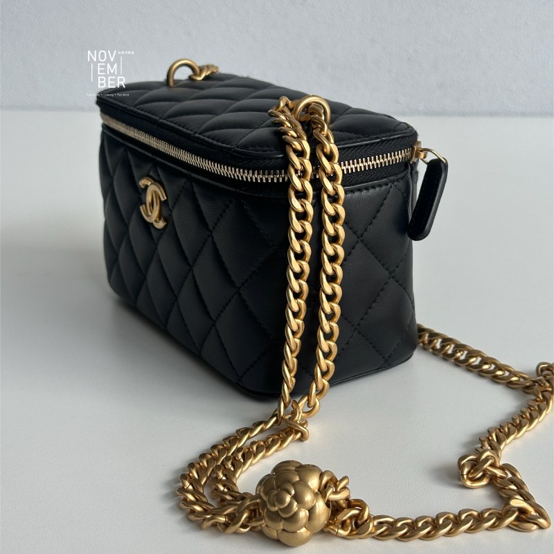 99新🆕 可調節 Chanel 香奈兒 山茶花調節釦 長盒子 斜背包-13