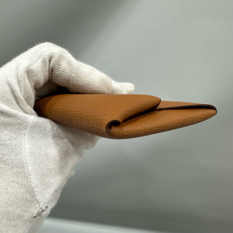HERMES 焦糖色epsom bastia 零錢包-4