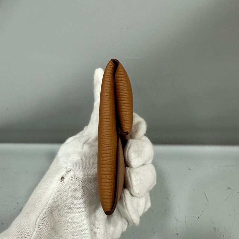 HERMES 焦糖色epsom bastia 零錢包-7