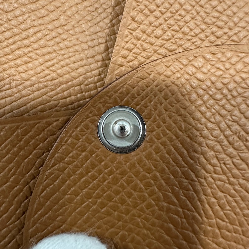 HERMES 焦糖色epsom bastia 零錢包-11