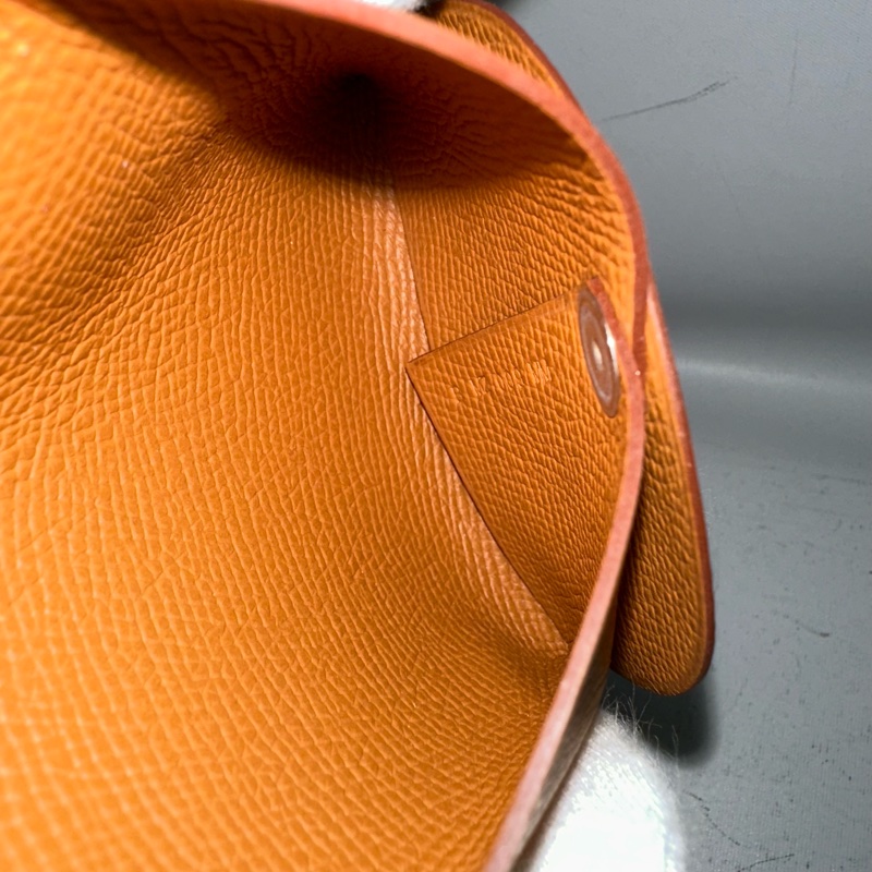 HERMES 焦糖色epsom bastia 零錢包-14