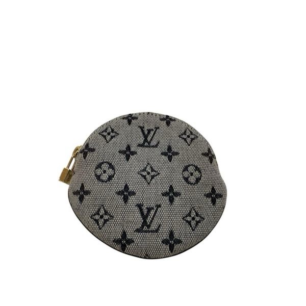 Louis Vuitton 灰色提花布零錢包-0