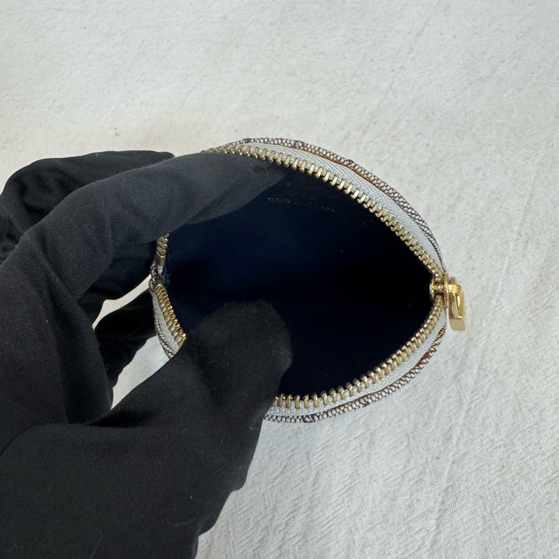 Louis Vuitton 灰色提花布零錢包-10