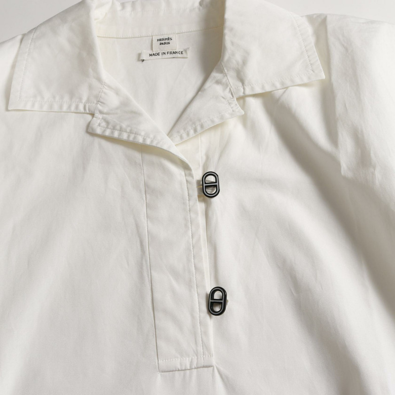 HERMES Chne Dunkel 其他上衣 棉質 白色 二手 女款-4