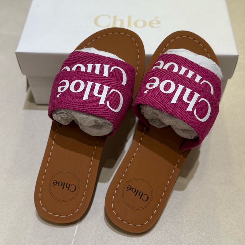 Chloe 桃紅色 女童拖鞋-0