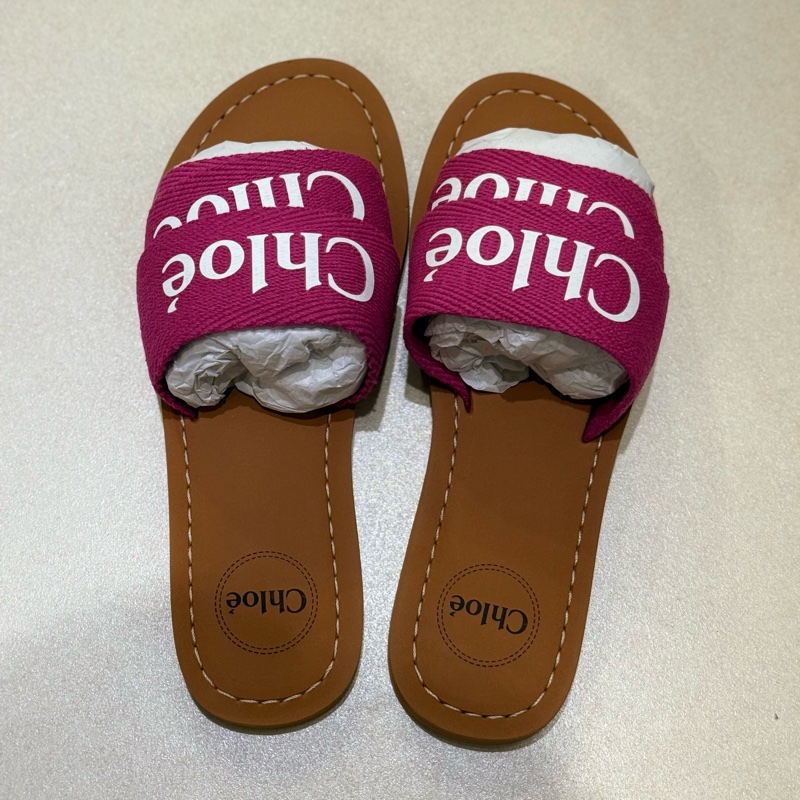 Chloe 桃紅色 女童拖鞋-1