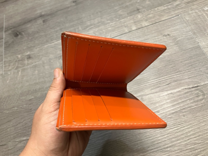 GOYARD 戈雅 Victoire Wallet 橘 皮夾 短夾 錢包 錢夾 銀包 對開 對折 八卡-7