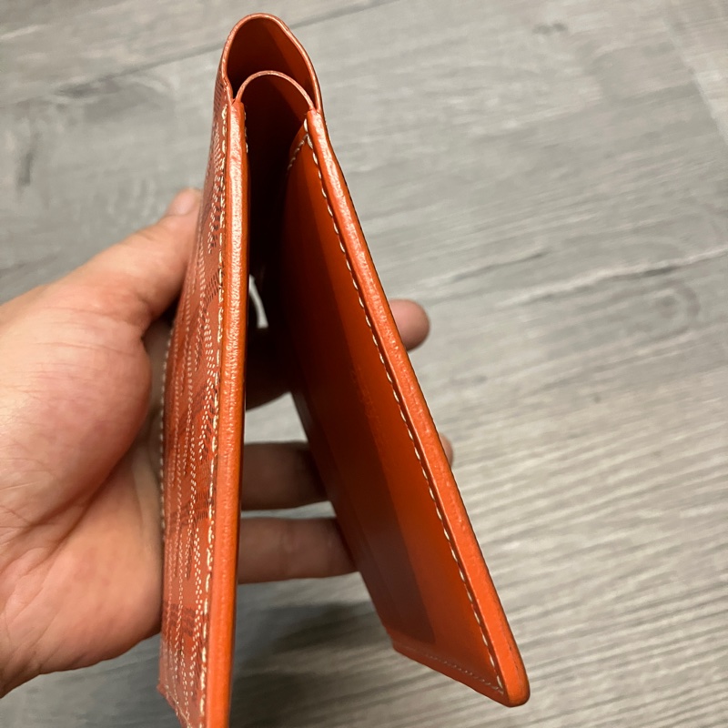 GOYARD 戈雅 Victoire Wallet 橘 皮夾 短夾 錢包 錢夾 銀包 對開 對折 八卡-9