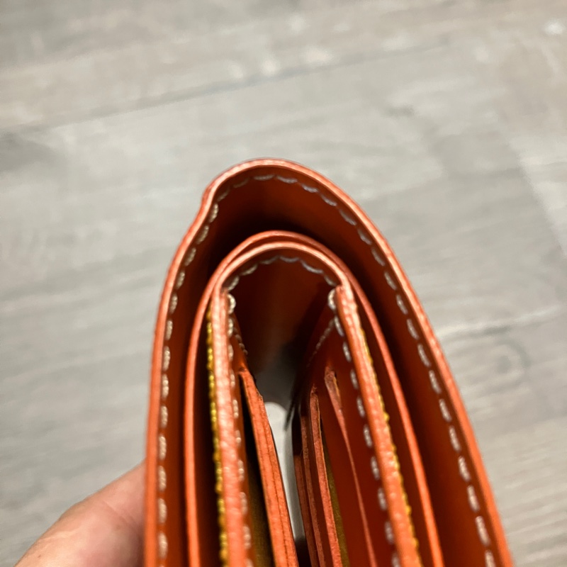 GOYARD 戈雅 Victoire Wallet 橘 皮夾 短夾 錢包 錢夾 銀包 對開 對折 八卡-10