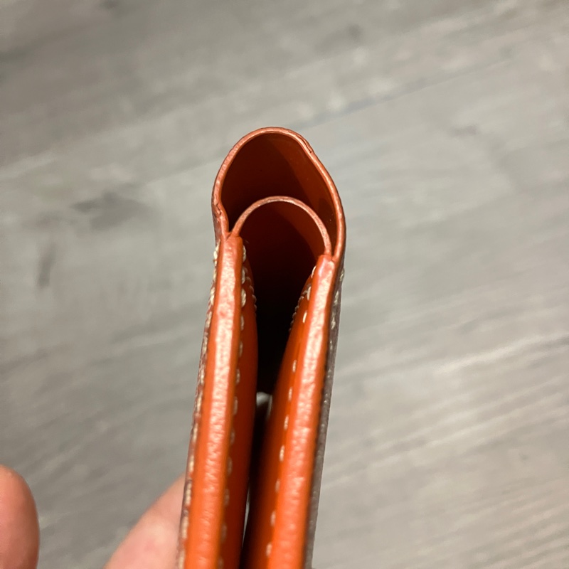 GOYARD 戈雅 Victoire Wallet 橘 皮夾 短夾 錢包 錢夾 銀包 對開 對折 八卡-11