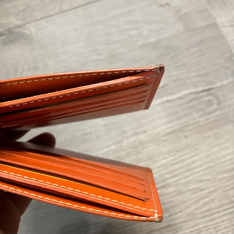GOYARD 戈雅 Victoire Wallet 橘 皮夾 短夾 錢包 錢夾 銀包 對開 對折 八卡-14