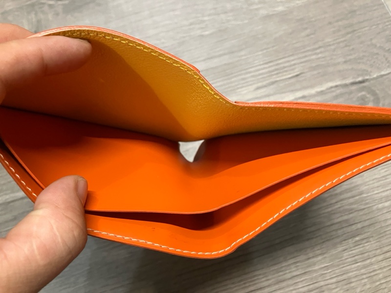 GOYARD 戈雅 Victoire Wallet 橘 皮夾 短夾 錢包 錢夾 銀包 對開 對折 八卡-17