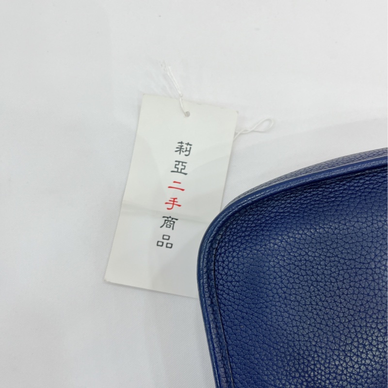莉亞精品♡ Hermes mini Evelyne #D刻 深藍色 二手-8