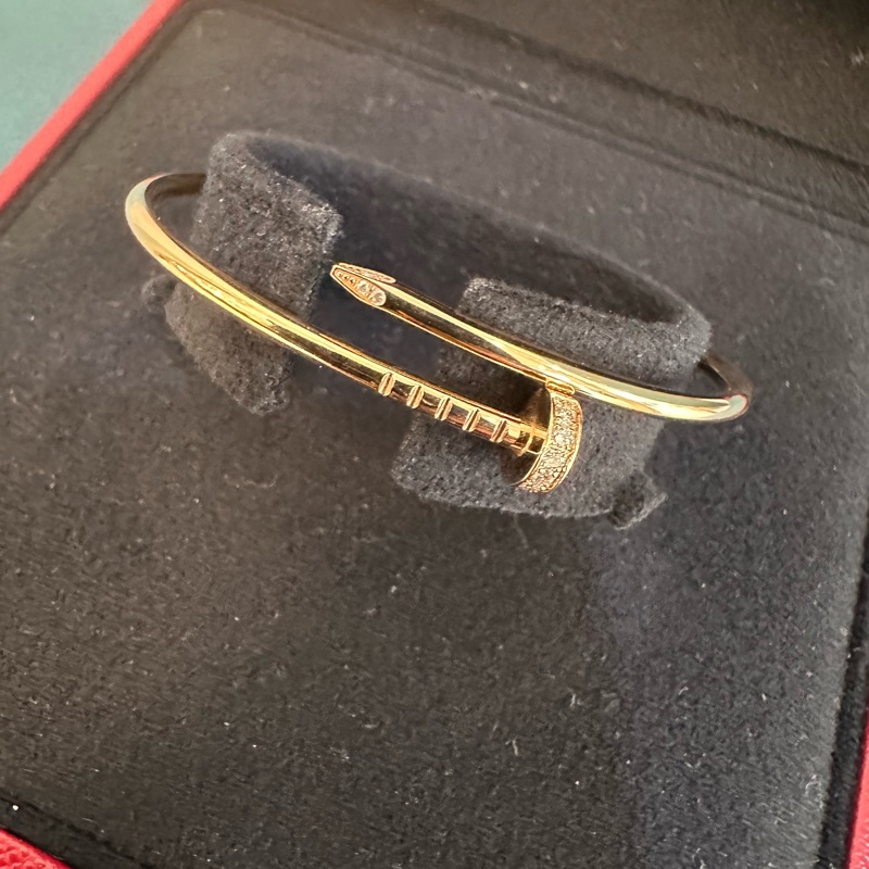 Cartier 750玫瑰金Just un Clou鑽釘手環CRB6065816-3