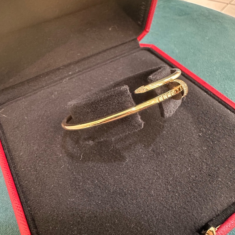 Cartier 750玫瑰金Just un Clou鑽釘手環CRB6065816-4